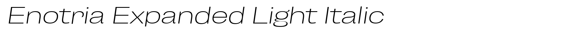 Enotria Expanded Light Italic image